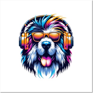 Bergamasco Sheepdog Smiling DJ: Vibrant Musical Genius Posters and Art